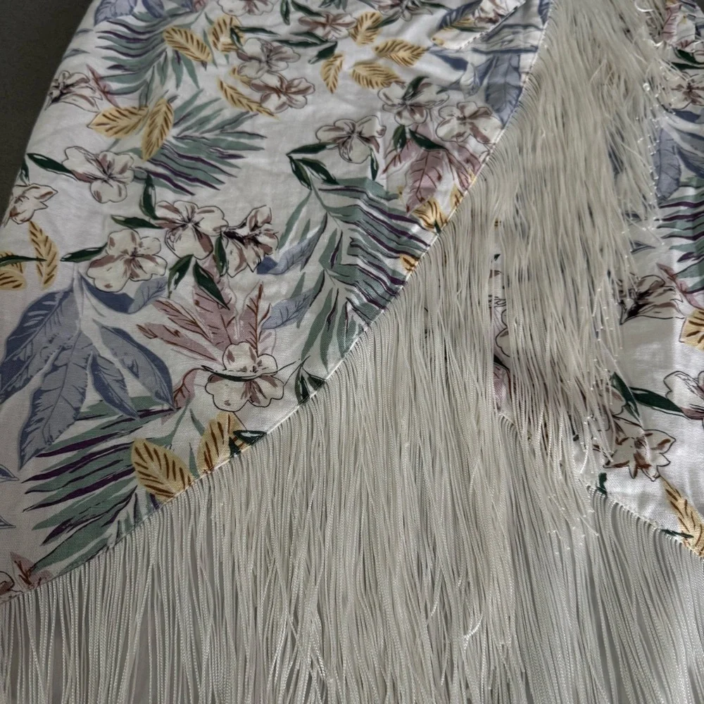 Sigrid Olsen Floral Fringe Wrap Skirt - Picture 2 of 8
